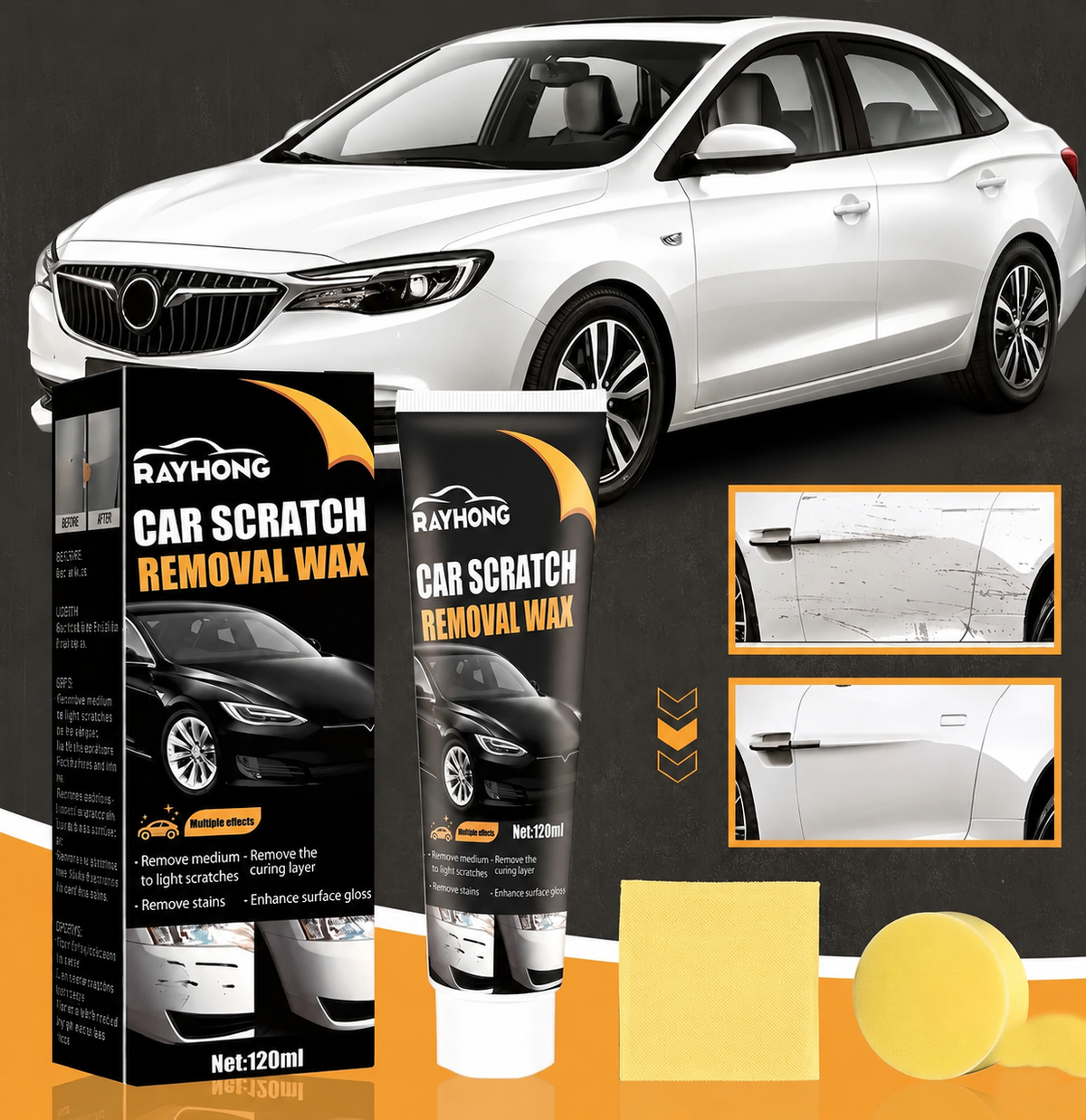 Car Scratch Removal Wax - Buy 1 Get 1 Free